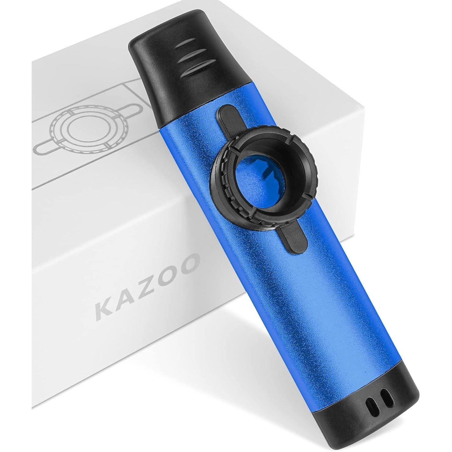 Buy now Kazoos with 5 extra Membranes, Metal Kazoo with Adjustable Tone for Guitar, Ukulele, Violin, Piano, Keyboard, Easy to Learn Musical Instruments for beginners/adults/Music Lovers. (black) metal blue at indiglob india