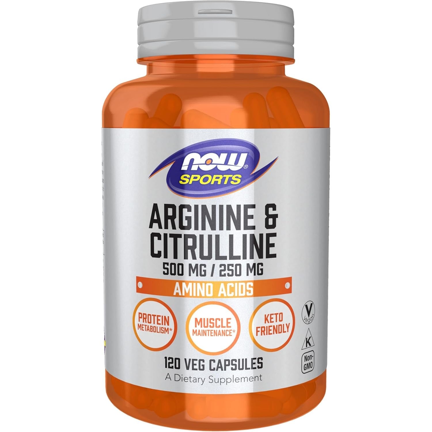 Buy now NOW Sports Nutrition, Arginine & Citrulline 500 mg/ 250 mg, Amino Acids, 120 Veg Capsules 120 Count (Pack of 1) at indiglob india