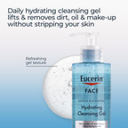 Eucerin Gentle Cleansing Hydrating Gel Cleanser, 13.5 Fl Oz Bottle