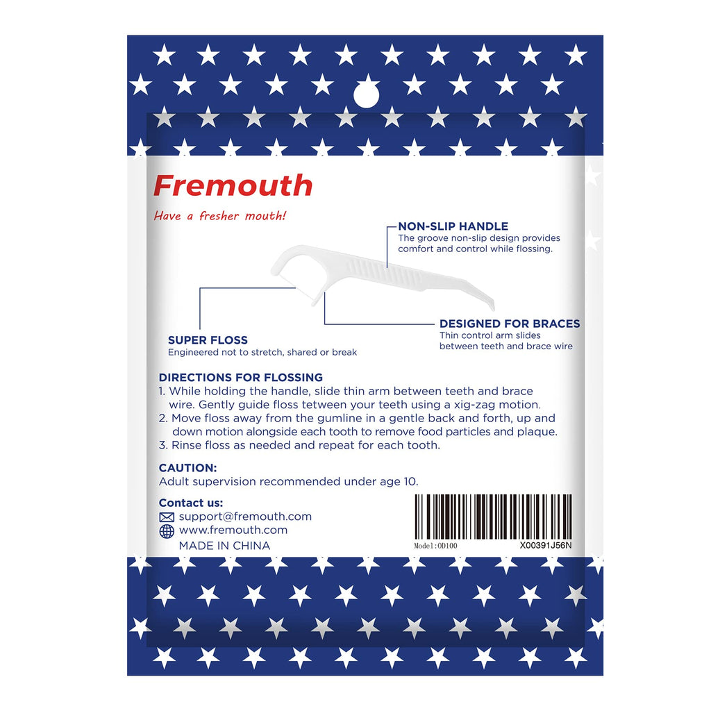 Fremouth Orthodontic Flossers for Braces - Ortho Floss Picks, 200 Count