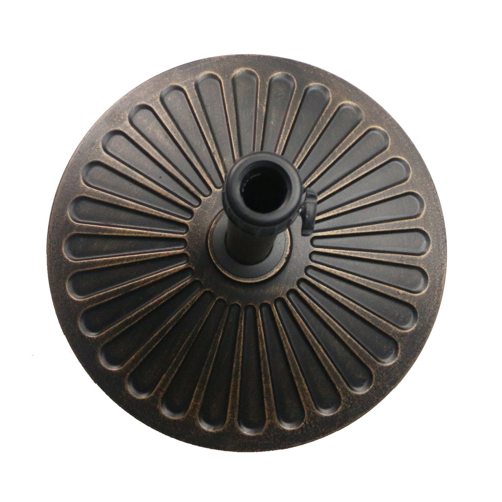 Sunnyglade 18" 30.2-lb Heavy Duty Round Patio Umbrella Base Antiqued Bronze
