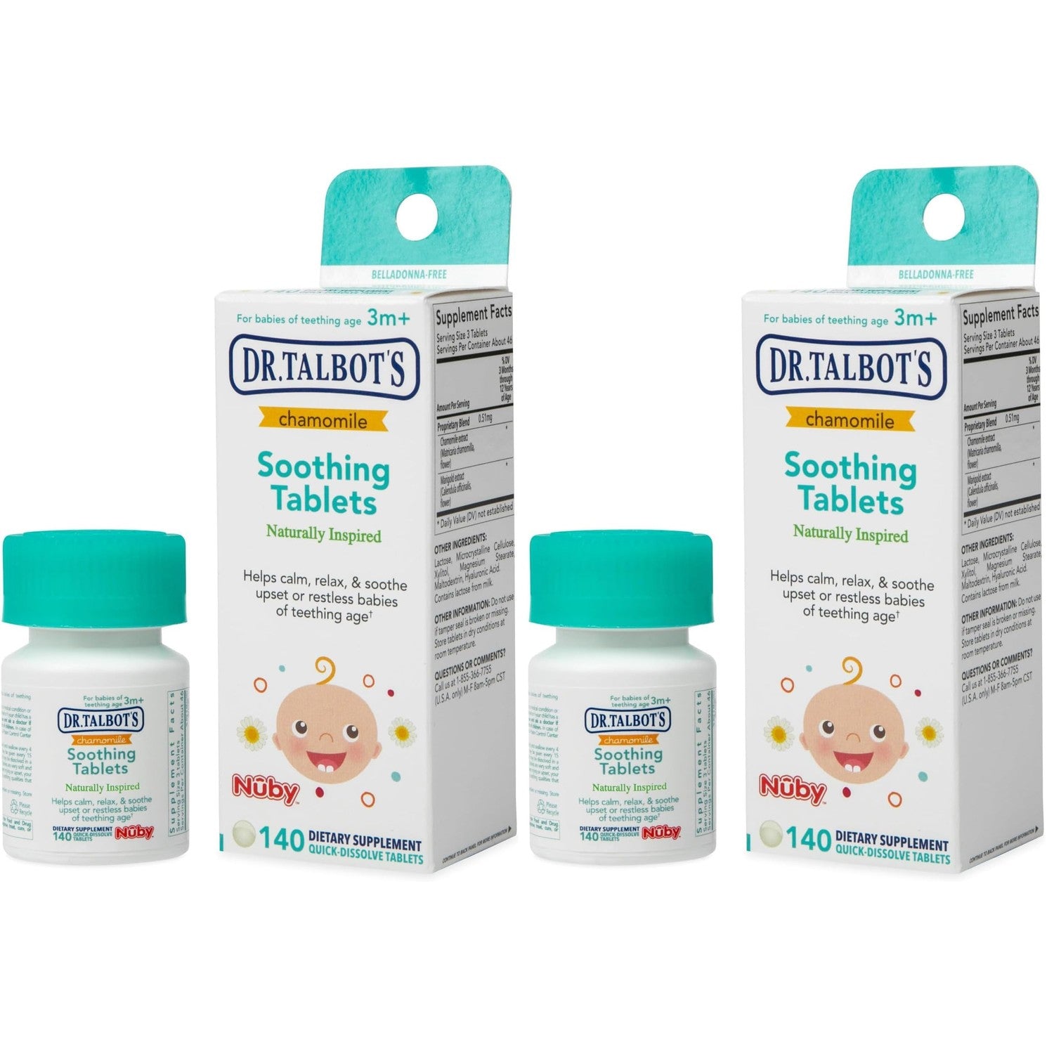 Dr. Talbot's Chamomile Soothing Tablets, Quick Dissolve, 140 Count | Quick Dissolve