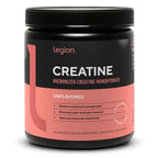 LEGION Micronized Creatine Monohydrate Supplement - Clean Creatine Powder for Muscle Gain & Post Workout Recovery - Micronized Creatine Supplement for Maximum Absorption (60 Servings, Unflavored)