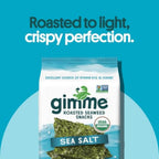 Buy now Gimme Seaweed Organic Premium Roasted Seaweed Snacks, Sea Salt, 6 Count, Keto, Vegan, Gluten-Free, Great Source of Omega3s and Iodine, Healthy On-The-Go Snack for Kids and Adults at indiglob india