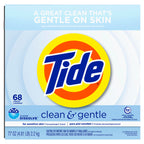 Buy now Tide Clean and Gentle Powder Laundry Detergent, Unscented, 68 Loads, 77 oz at indiglob india