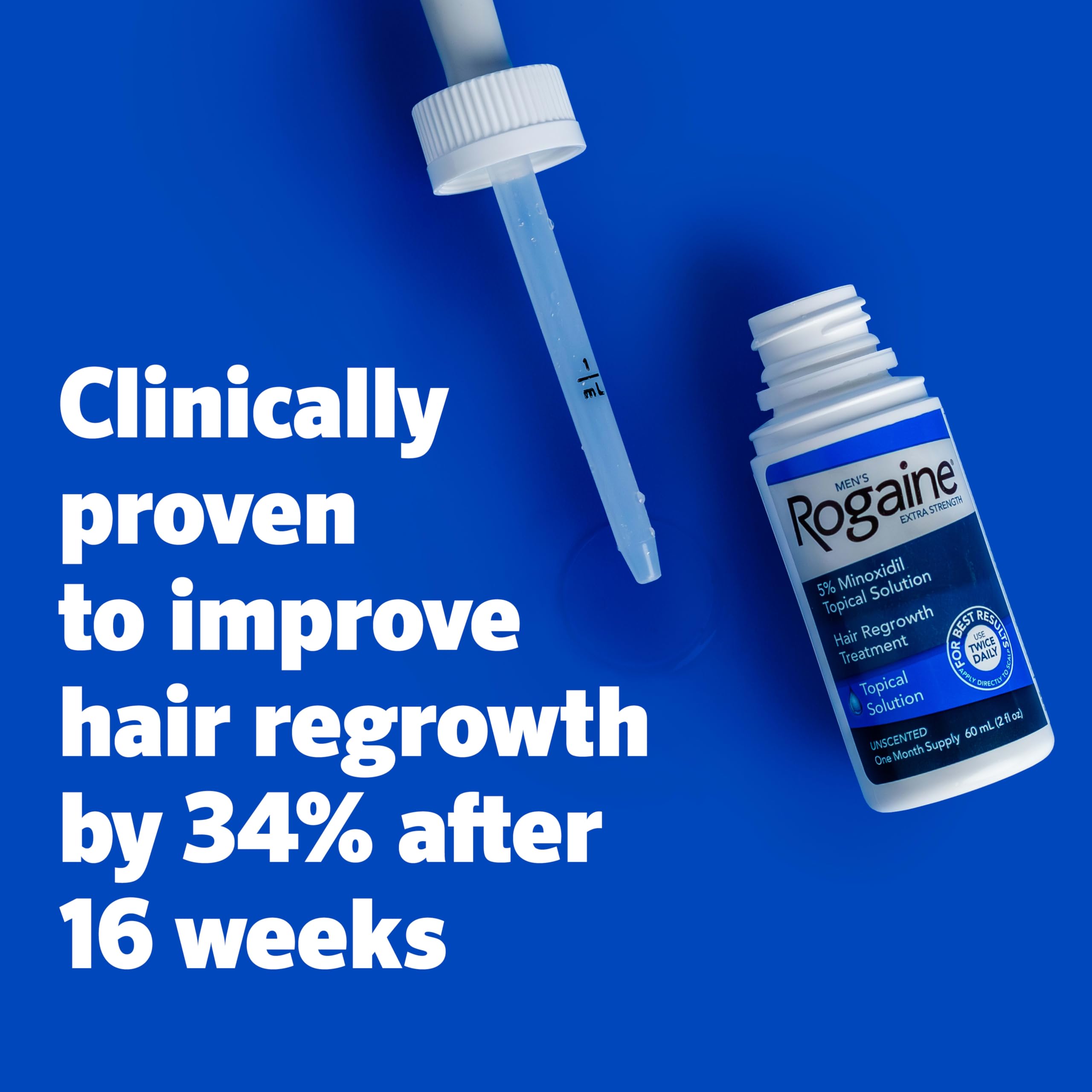 Men's Rogaine Extra Strength 5% Minoxidil Topical Solution, 3 x 2 fl. oz