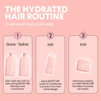MONDAY HAIRCARE Moisture Shampoo + Conditioner Bathroom Set (2 Count) 27 oz Each for Dry, Coarse, Stressed, Frizzy Hair, Made with Coconut Oil, Rice Protein, Shea Butter and Vitamin E