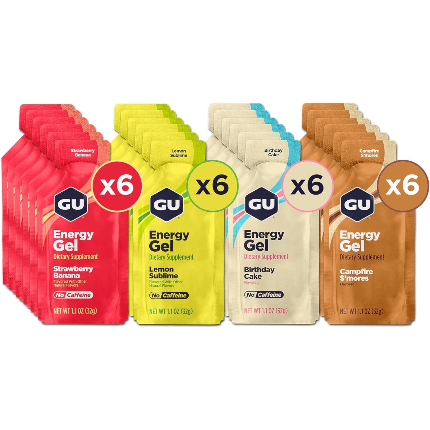 Buy now GU Energy Original Sports Nutrition Energy Gel, Vegan, Gluten-Free, Kosher, and Dairy-Free On-the-Go Energy for Any Workout, 8-Count, Tri-Berry Assorted Caffeine-Free Flavors Variety Pack 24 Count (Pack of 1) at indiglob india