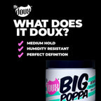 The Doux BIG POPPA Curl Defining Gel, Frizz Control Soft Hold Gel, 12 oz | Infused with Babassu Oil for Long-Lasting Shine & Non-Crunch Flex Hold, For Coils, Waves & Curls, Alcohol-Free