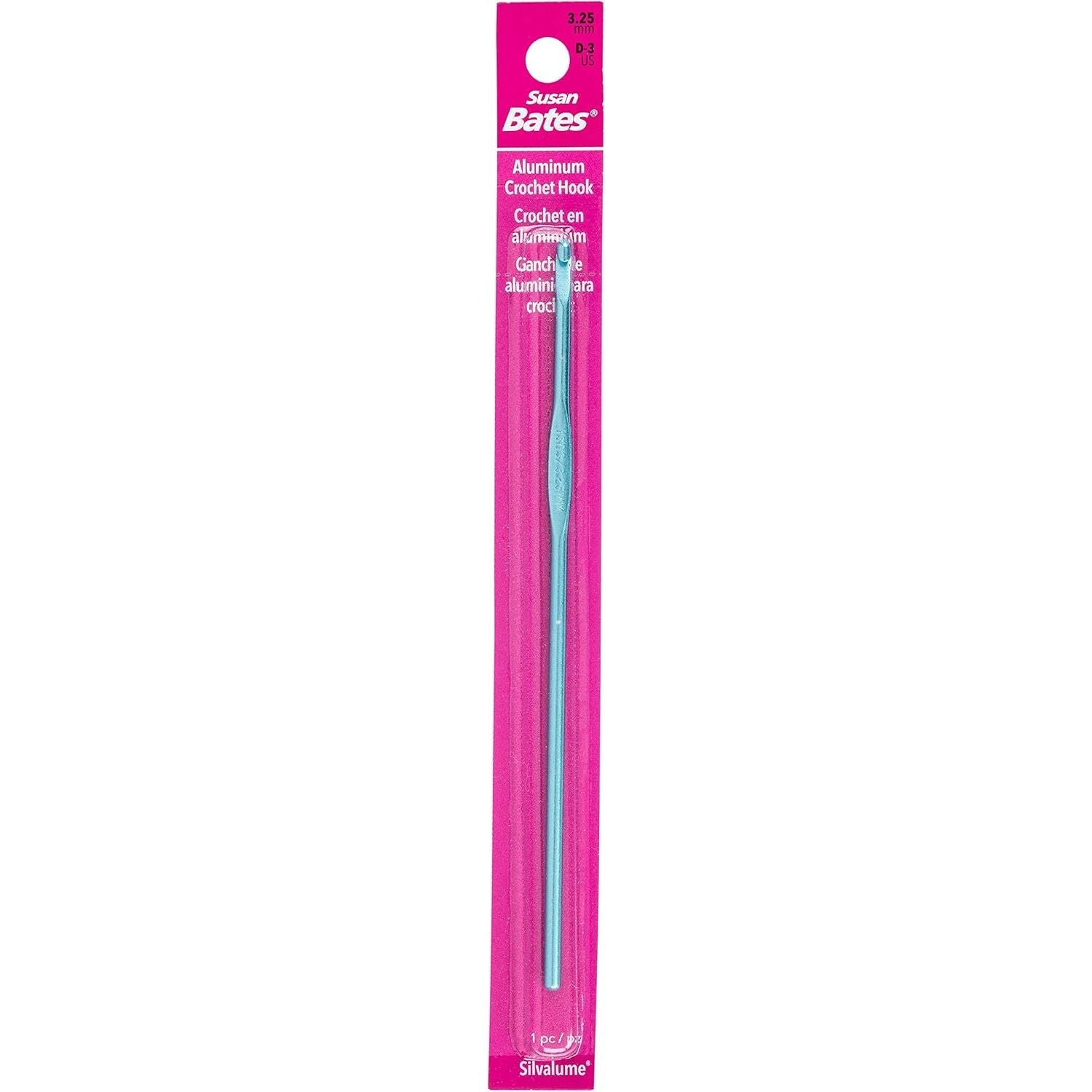 Buy now Susan Bates 5-1/2-Inch Silvalume Aluminum Crochet Hook, 5.5mm, Red Size D (3.25mm) at indiglob india