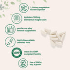Magnesium Taurate 2,000mg, 240 Capsules | Highly Bioavailable Chelated Magnesium Supplement | Mineral Supplements for Men & Women | Non-GMO, Gluten Free