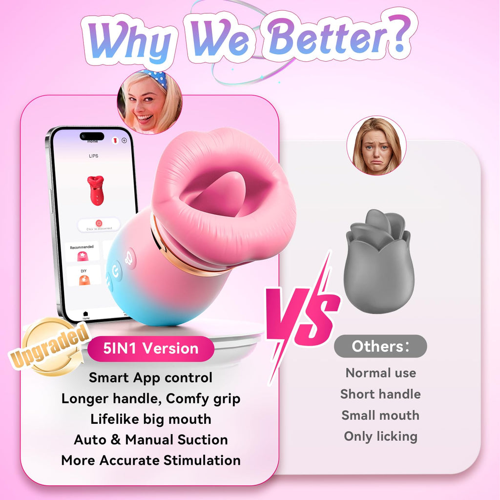 Mouth Licking Sucking Vibrator Sex Toys for Women Female Couples