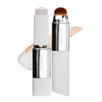 ELROEL Blanc Cover Cream Stick V White - Korean Foundation (#200 Fair) | Medium To Full Coverage, Dewy Finish, Color-Changing Foundation Stick with Volufiline, Dual-Ended, Built-In Detachable Brush