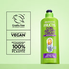 Garnier Fructis Curl Nourish Air Dry Cream XL Leave In Conditioner, Sulfate-Free Curl Defining Cream For Moisture and Frizz Control Waves, Curls, and Coils, Value Size, 16.9 Fl Oz