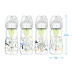 Dr. Brown's Anti-Colic Options+ Wide-Neck Baby Bottles, Dinos, 2-Pack