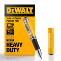 Buy now DEWALT Heavy Duty 3-in-1 Mini Stylus Pocket Pen, Tablet Pens for iPad, EDC Touch Screen Pens, Ballpoint w/Touchscreen Tip, Keypad Tip, Compatible iPhone Stylus Pen, Extra Ink Cartridge, Gifts for Dad at indiglob india