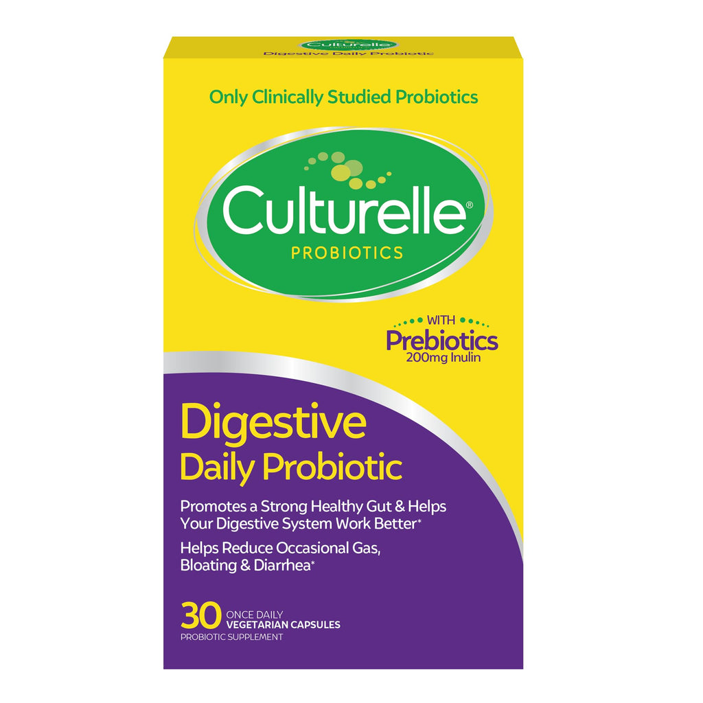 Culturelle Digestive Daily Probiotic for Men & Women, 10B CFUs, 30 Count | Gut Health Support for Men & Women, Survives Stomach Acid, Supports Occasional Gas & Bloating*