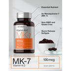 Horbäach Vitamin K2 MK7 100mcg | 250 Softgels