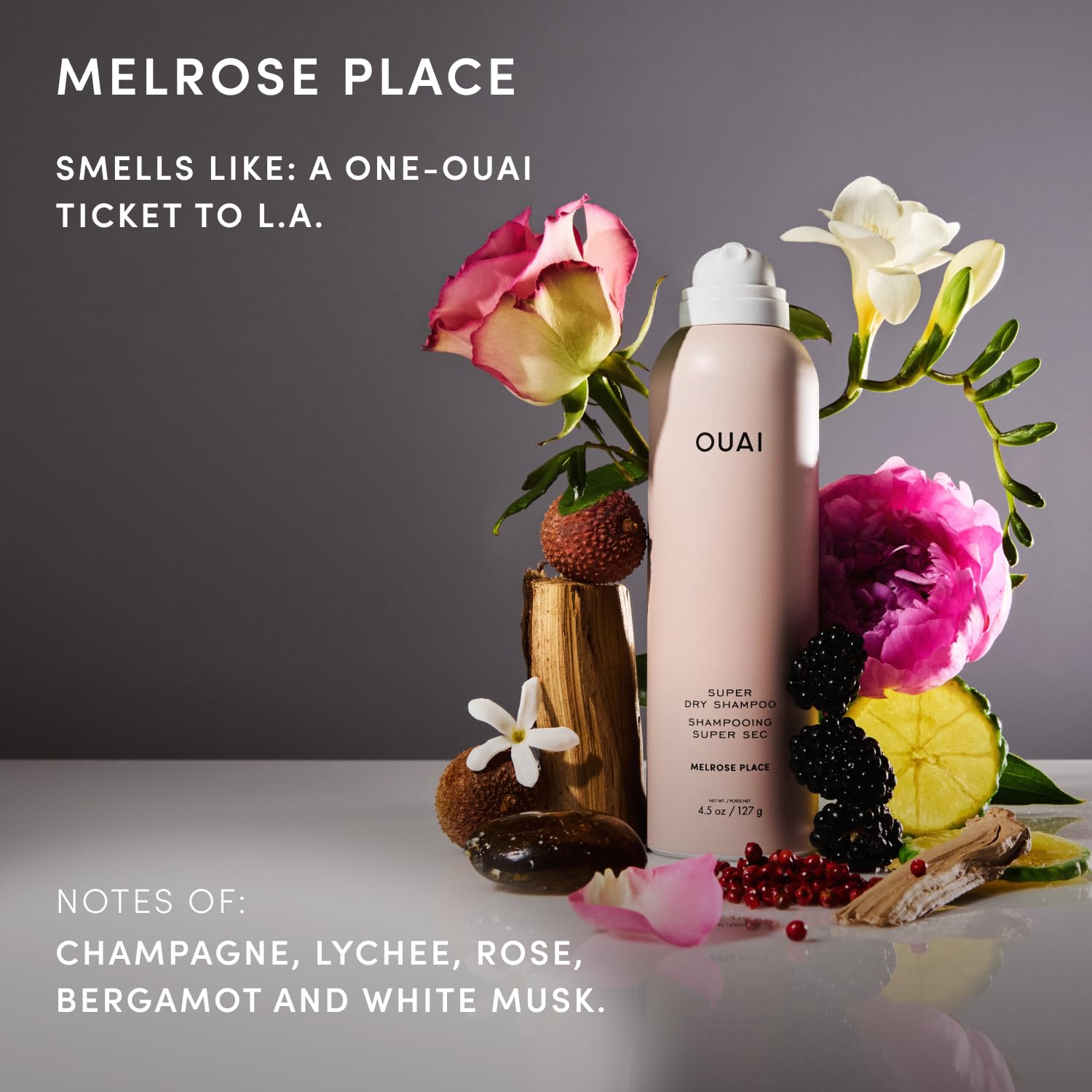 OUAI Super Dry Shampoo - Travel Size - Melrose Place (2 Oz) | Volumizing Dry Shampoo, Absorbs Oil, Dirt & Sweat, Blends Seamlessly with Zero Residue, Long-Lasting Scent