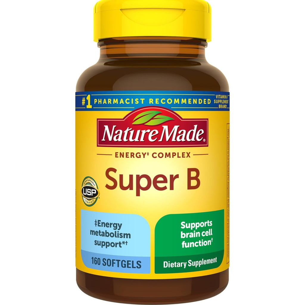 Super B Energy Complex, Dietary Supplement for Brain Cell Function Support, 60 Softgelss,…