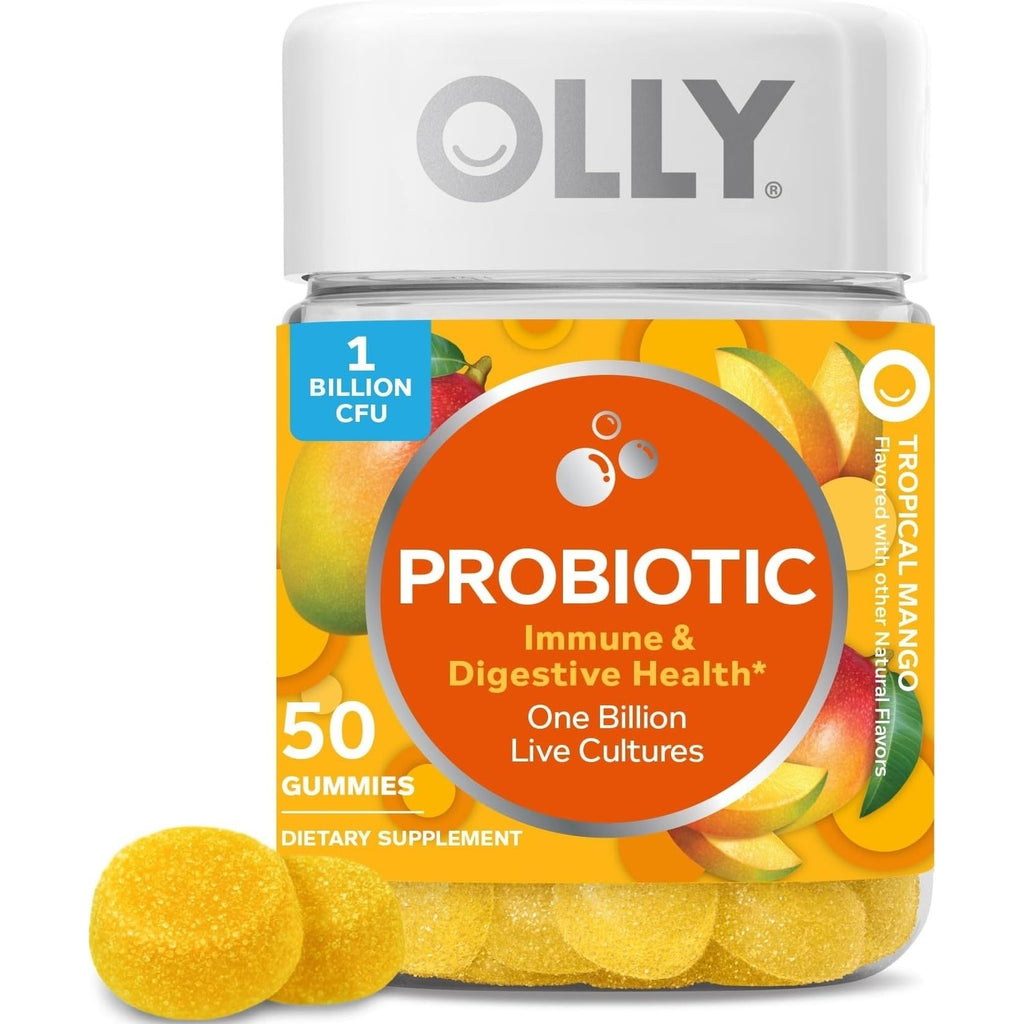 OLLY Probiotic Gummy, Immune System & Digestive Support*, Mango - 50 Count