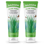 Badger Organic Aloe Vera Gel for Face & Body, 96% Pure Unscented Organic Aloe Gel for Cooling, Soothing, Non-Sticky Sunburn Relief, Vegan, Fair Trade & Hypoallergenic, 4 fl oz, 2-Pack