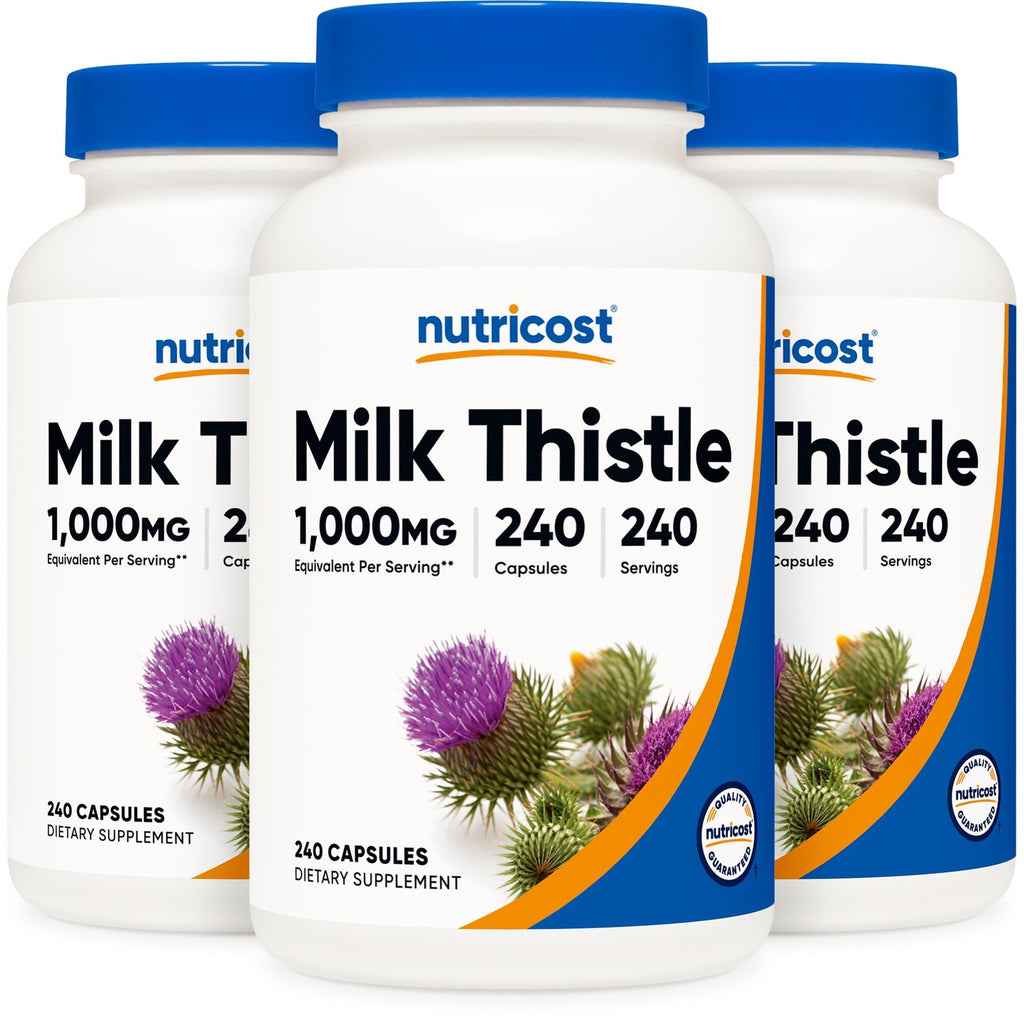 Nutricost Milk Thistle Extract 240 Capsules, 240 Servings, Gluten Free | Vegan, GMO-Free