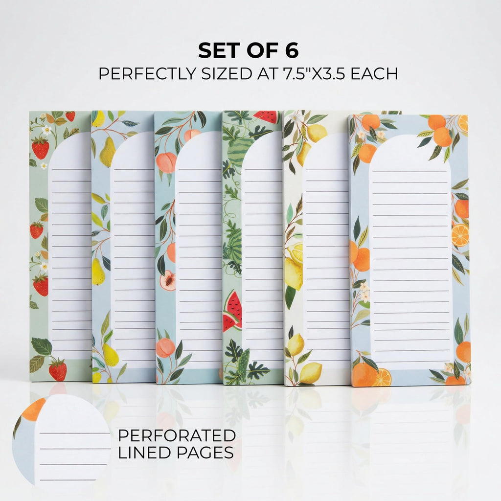 ZICOTO Beautiful Magnetic Notepads for Fridge - Set Of 6 To Do List Pads