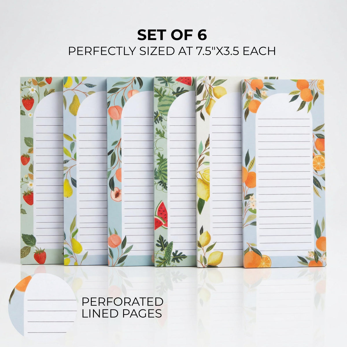 ZICOTO Beautiful Magnetic Notepads for Fridge - Set Of 6 To Do List Pads