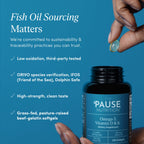 The 'Pause Life Omega 3, Vitamin D3 & K2 Fish Oil Supplement, 120 Softgels