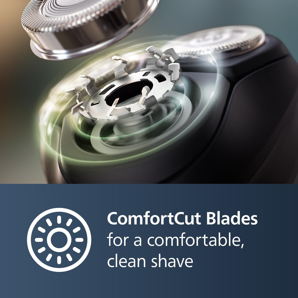 Philips Norelco 2400 Series Electric Shaver, Deep Black | 27 Self Sharpening ComfortCut Blades, 4D Flex Heads, Wet or Dry Use, 2-Year Blade Life, Pop-up Trimmer, X3001/90