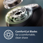 Philips Norelco 2400 Series Electric Shaver, Deep Black | 27 Self Sharpening ComfortCut Blades, 4D Flex Heads, Wet or Dry Use, 2-Year Blade Life, Pop-up Trimmer, X3001/90
