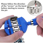 Buy now Cridoz Watch Link Removal Tool Kit - Replacement Pins and Pin Punches for Bracelet Sizing, Strap Adjustment and Repair at indiglob india