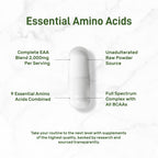 Essential Amino Acids (EAA) 2000mg Per Serving, 300 Capsules – Unflavored - 9 in 1, All BCAAs (Branched-Chain Aminos) – Lean Muscle Support & Natural Pre Workout Supplement