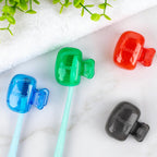 Hxezoc 12 Pack Toothbrush Covers Toothbrush Holders Travel Toothbrush Protector Cap Plastic Protective Portable Clip for Bathroom, Household Travel, Camping, School, Business