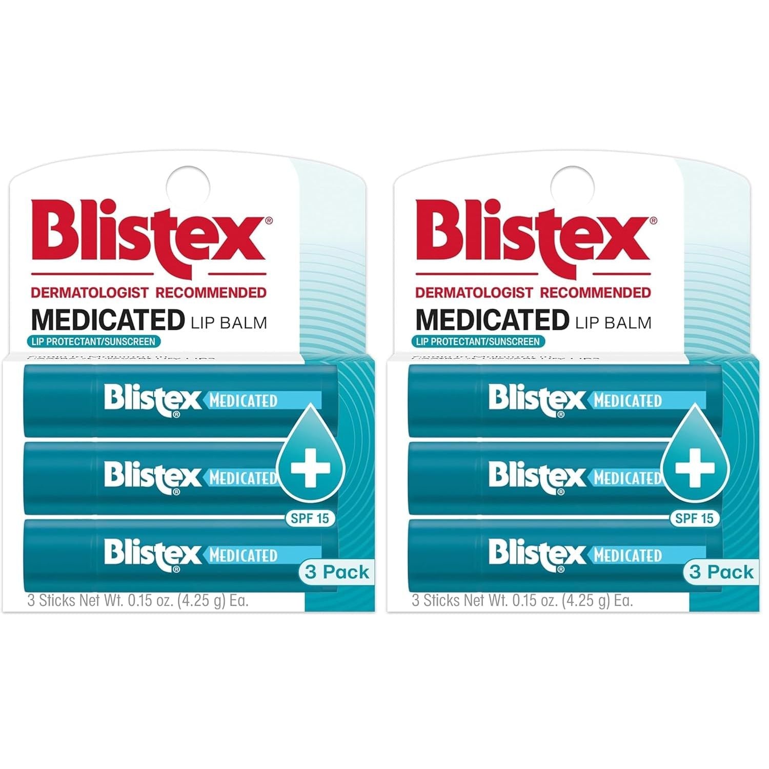 Buy now Blistex Medicated Lip Balm, 0.15 Ounce, 3 Count (Pack of 1) Prevent Dryness & Chapping, SPF 15 Sun Protection, Seals in Moisture, Hydrating Lip Balm, Easy Glide Formula for Full Coverage 1 Count (Pack of 2) Lip Balm at indiglob india
