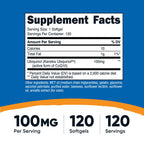 Nutricost Ubiquinol Softgels (100mg Per Serving) 120 Softgels, Gluten Free | Superior Absorption Antioxidant, Active Form of CoQ10, GMO-Free