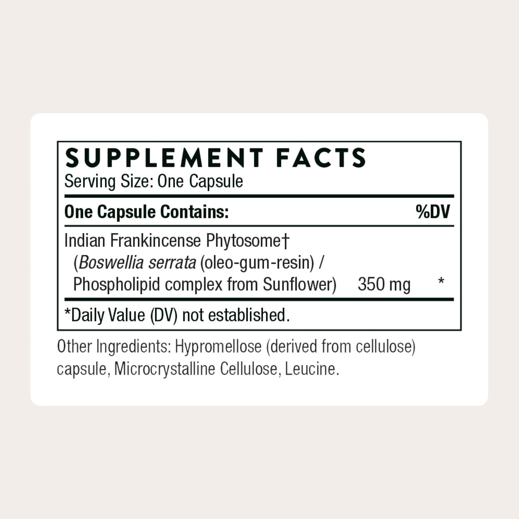 THORNE Boswellia Phytosome, 350 mg Indian Frankincense, 60 Capsules
