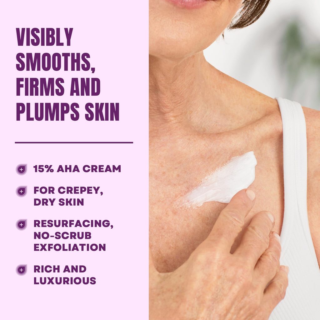 AmLactin Crepe Firming 12 oz Cream & Intensive Healing 7.9 oz Lotion Bundle - Exfoliator and Moisturizer