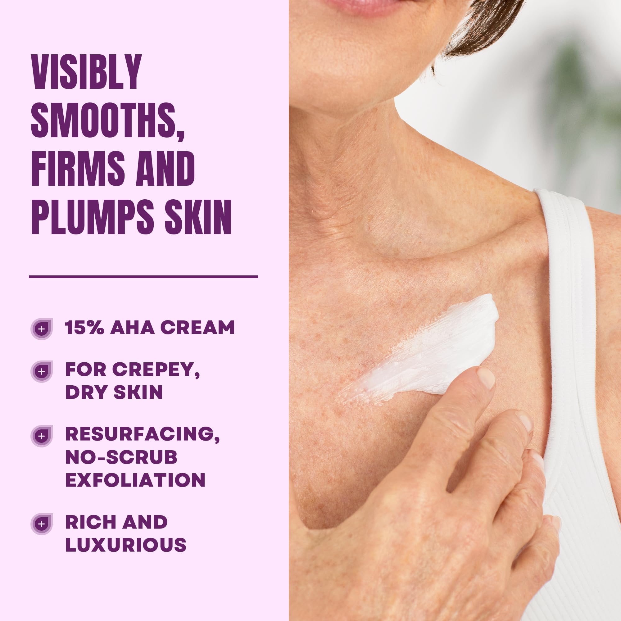 AmLactin Crepe Firming 12 oz Cream & Intensive Healing 7.9 oz Lotion Bundle - Exfoliator and Moisturizer