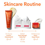 Dr Dennis Gross Extra Strength Radiant, Smooth & Firm Skincare Kit | Dermatologist Developed - Full-Size Alpha Beta Peel, Travel-Size Vitamin C Lactic Dewy Deep Cream & Creamy Cleanser
