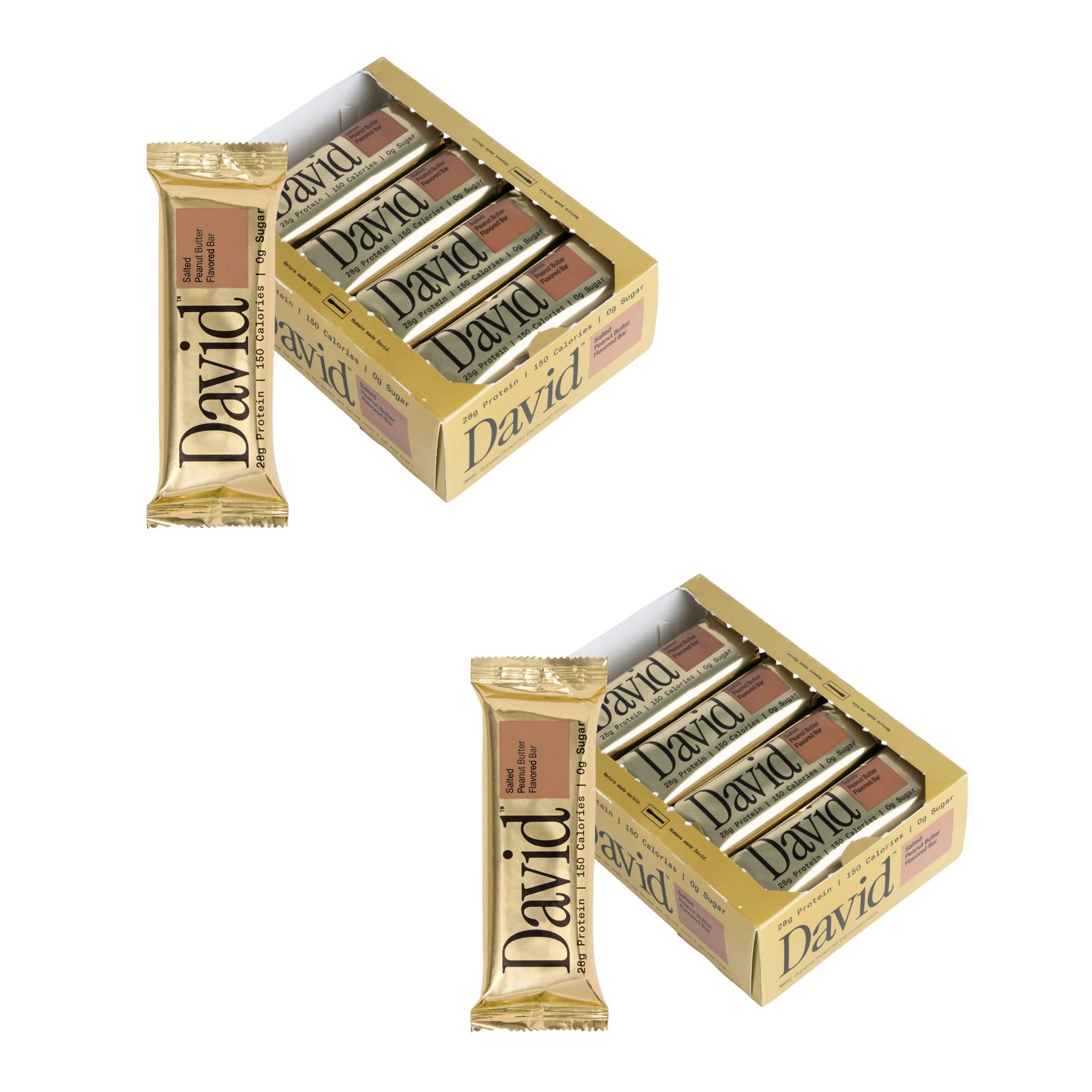 Buy now David High Protein Bars - 0g of Sugar, Low Carb, Gluten Free - 28g of Protein, 150 Calories - On-The-Go Snack - Chocolate Chip Cookie Dough Flavor, Pack of 12 Salted Peanut Butter 2 count (Pack of 24) at indiglob india