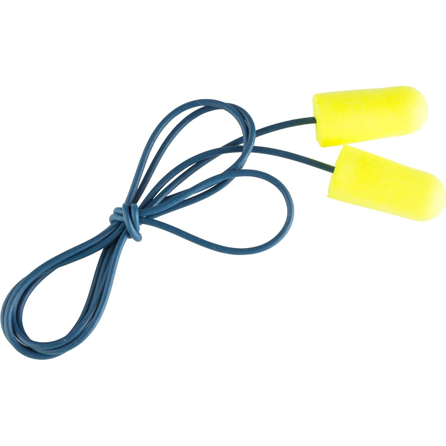Buy now 3M Ear Plugs, E-A-Rsoft Yellow Neons 391-1005, Bottle of 400 Pair of Disposable Earplugs, Slightly Longer, Uncorded, 33 NRR, Tapered Cylinder Shape, Slow Recovery Foam Regular, 200 Pair Corded at indiglob india