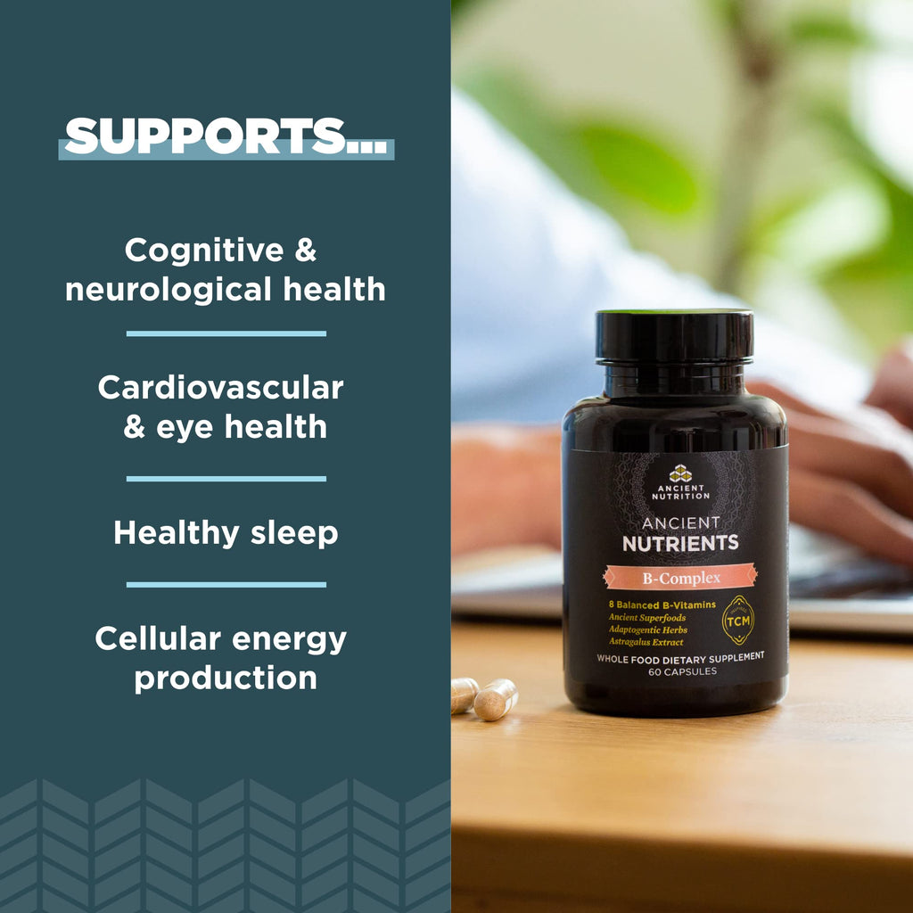 Ancient Nutrition Methylated Vitamin B Complex, Supports Energy Levels