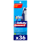 Gillette Sensor2 Disposable Razors for Men, Water Activated Lubrastrip to Help Avoid Skin Irritation, 18 count