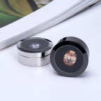 Buy now Small Loose Diamond or Gemstone Display Box Case Holder Show Container Metal (Black- 1.3x0.5) at indiglob india