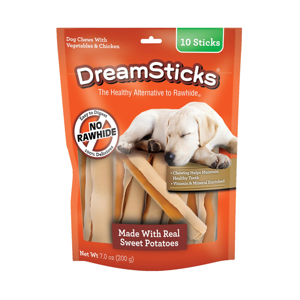 DreamBone DreamSticks Rawhide-Free Dog Treats with Sweet Potato, 10 Count