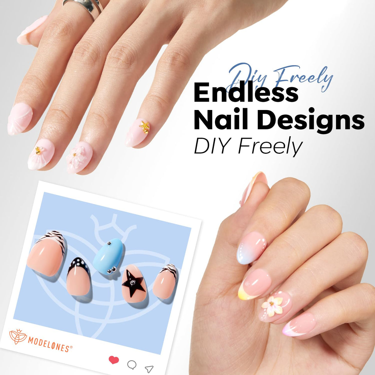Modelones Short Almond Nail Tips, 360pcs. DIY-friendly for endless styles. 100% genuine for stunning nail designs.