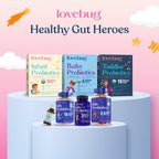LOVEBUG Infant Probiotics 0-6 Months - USDA Organic Probiotics for Babies, Supports Baby Gas, Colic, Reflux, Diarrhea and Newborn Constipation Relief, Allergen & Sugar Free, Tasteless Powder, 30 Pack