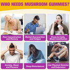 Mushroom Gummies 4000mg, Brain Supplements for Memory and Focus, 26x Mushroom Supplement with Ashwagandha & Lion's Mane, Milk Thistle, Green Tea - Focus, Clarity, Immunity, Liver | 180 Count